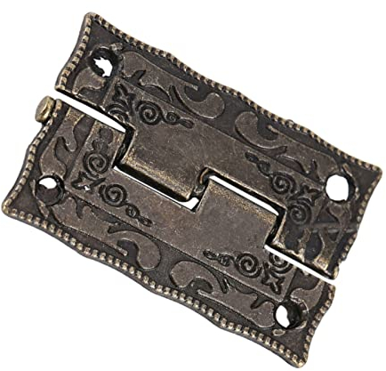 Natudeco 10 Pezzi Cerniere, armadietto Antico portagioielli Cerniera Custodia in Legno Porta dell'Armadio Cerniera Decorativa portagioielli ferramenta per mobili 0°-270°