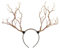 LOVIVER Gothic Geweih Hirsch Hörner Haarband Stirnband Cosplay Kopfschmuck Weihnachten, Natürlich, 42x38x3cm