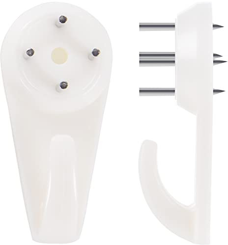 COVITKAN 50 PCS Picture Hangers Hanging Kit, Heavy Duty Hooks for Stucco/Concrete/Hard Walls Without Drilling, Invisible Nail&25 LBS Weight Load