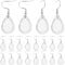 WEBEEDY 20Stk. Ohrringe Cabochon Ohrstecker Rohlinge Einstellungen Tabletts Ohrringe Lünette Selber Machen Set mit Glas Cabochon Fassung Ohrring für Schmuckherstellung Geschenke zu Weihnachten,13x18cm