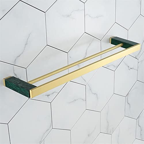 Porte-serviette Porte-serviettes en marbre naturel nordique tout en cuivre brossé doré, porte-serviettes en laiton doré de luxe léger, pendentif de matériel de salle de bain Pendentif de quincaillerie