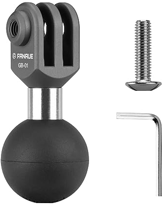 FANAUE Sportkamera Kugelkopf Schnittstelle kompatibel mit GOPRO Hero 9/10/11 etc Sport-Kameras, 1 Kugelkopf-Adapter für jeder Marke von B Größe Doppelbuchsenarm für Radsport Fotografie Handy-Halter.
