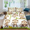 Sezhiqeu Kinder Cartoon AFFE Bettwäsche 140x200, 3D Muster Weich Kuschelig Mikrofaser Bettwäsche Set Niedlicher AFFE Bettbezug + 2 Kissenbezug 80x80 cm mit Reißverschluss