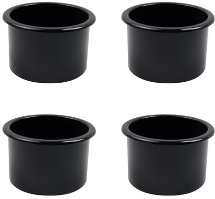 Dnyta 4 portabicchieri in plastica nera da 10,2 x 6,3 cm, per divano, barca, camion, auto, reclinabile
