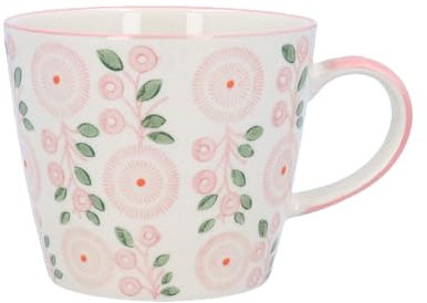 Gisela Graham Pink Bellis Daisy Stoneware Mug