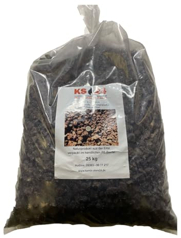 Lava Mulch 8-16mm 25kg Schneckenschutz Pflanzengranulat Dachbegrünung Lavastein Gartenbeet
