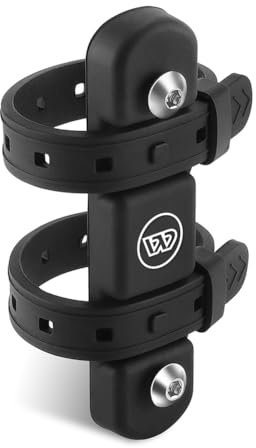 Kexpery Silikon MTB Fahrrad Wasserkocher Ständer Basis Anti-Rutsch Sattelstütze Gabel Rahmen Halter Adapter Flaschenhalter Halterung Adapter Verwendung am Lenker Sattelstütze Rohr Rahmen (Schwarz)