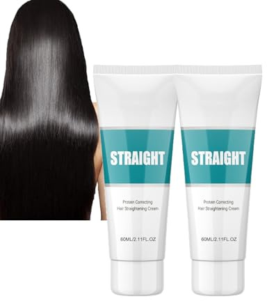 2pcs Haarglättungscreme, Hair Straightening Cream, 2pcs*60ml, hair | Hair Straightening Cream, Protein-Glättungscreme, Glättet krause Splissstellen, Haarglättungs-Creme