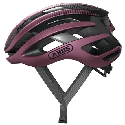 ABUS Rennradhelm AirBreaker - High-End Fahrradhelm für den professionellen Radsport - für Jugendliche und Erwachsene - Helm für Damen und Herren - Berry (iced Berry), Größe M