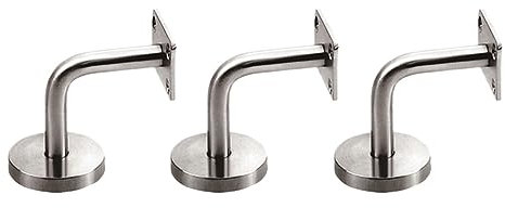 Hemobllo Professional Handrail Wall Mount Brackets Stainless Steel Stair Rail Brackets for Hotel Restaurant