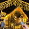 Hulaiyaa Solare Eiszapfen Lichter, 3M Solar Lichterkette Weihnachtsbeleuchtung mit Fernbedienung, 16 * 0.8M 128LEDs Wasserdicht Solar Lichterkette Deko für den Courtyard Garden Street Park