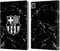 Head Case Designs Offizielle FC Barcelona Marmor Schwarz Wappen Muster Leder Brieftaschen Handyhülle Hülle Huelle kompatibel mit Apple iPad Pro 13 M4 2024