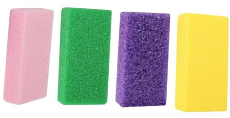 Pediküre Fußraspel aus Pu für Hornhautentfernung, 4 Stück | Waschbar und Leicht zu Reinigen, Angenehmer Griff, für Fußpflege, Peeling und Abgestorbene Haut Zufällige Farbe