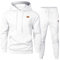 Slim fit Herrenanzug & Fußball-Outfit - Weißer Tracksuit mit Trainingsanzug, Sweatpants & Jogginghose für Sport & Winter