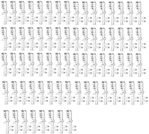 HDOYTXXM Lot de 24 pinces à rideaux en bois résistantes à l'usure pour volant, pinces d'accès transparentes