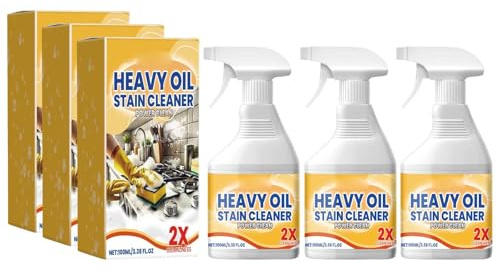 Kitchen Heavy Oil Cleaner,Powerful Oil Enemy Foaming Cleaner,All Purpose Cleaning Agent, Multifunctional Kitchen Foam Stubborn Stains Remover,Pots And Pan Grease (3)