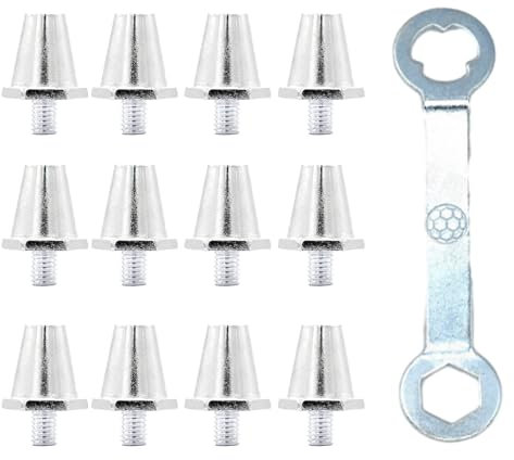 Fhkpsqkcn 12 botas de fútbol de aluminio con tacos de repuesto para fútbol