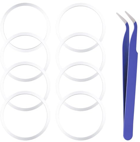 BOXOB 8pcs Replacement Gasket for Hydro Flask Wide Mouth Flip Lid Cap, Silicone O Ring Gasket Leak-Proof Seal Stoppers with Tweezers for 12/16/24/32/40oz Water Bottles