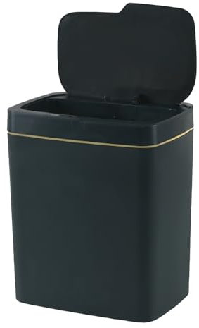 Ewingger 15 Liters Smart Motion Sensor Bin, Slim Plastic Trash Can with Automatic Lid, Green