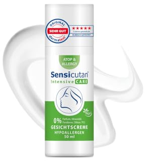 Sensicutan Intense Pflege (50 ml Gesichtscreme) | Für die Augenpartie, Sehr Ergiebig, Für Kontaktlinsen, Spendet Feuchtigkeit, Vegan, Ohne Parfum & Parabene