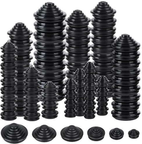 90 Pezzi Gommini Passacavo, 6 Dimensioni Passacavo Gomma, 30mm, 25mm, 22mm, 14mm, 12mm, 10mm Tappi in Gomma per Fori, Passacavi in Gomma per Protezione Cavi