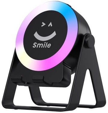 Small Speaker, Compact Sound Unit, Built-in Stand Light, Smart Sensing Tech, Clear Audio System for Bathroom Listening, Kitchen Cooking, Bedroom Desk, Travel Entertainment Use 5.19x3.5x4.29in