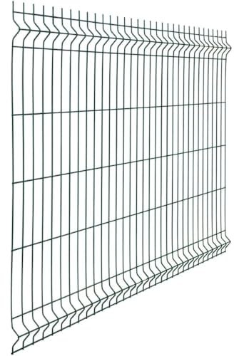 BUD - 3 Pezzi di Pannello rigido recinzione modulare rete plastificata filo Ø 5 mm colore verde RAL6005 (H 153x200 cm)