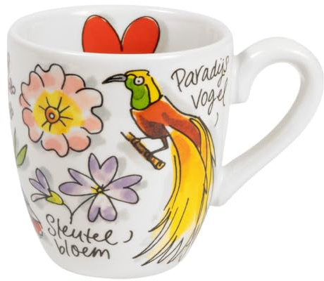 Blond Amsterdam Mini-Becher Blijdorp Paradiesvogel, 200ml | Keramik, Blijdorp Zoo Design, Für Espresso & Kaffee, Mikrowellengeeignet, Handwäsche empfohlen