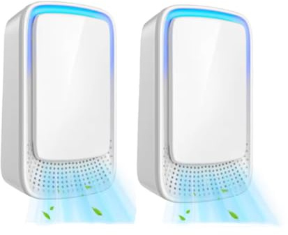 ISTOVO Quiet Plug-in Air Purifier for Home Negative Ionizer Technology Ideal for Bedroom & Pet Areas 2 Pcs UK Plug