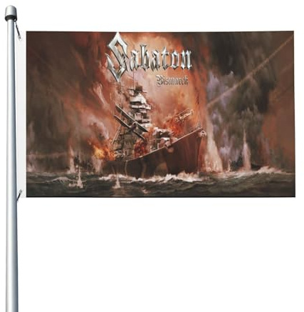 3x5FT Heavy Metal Band Flagge doppelt bedruckte Flagge leichte schnelle Trocknung farbechte ideal für Haus Party Rasen Balkon Dekoration