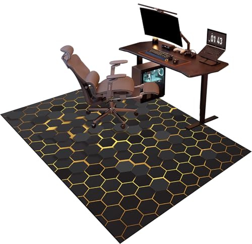 Alfombrilla para Silla de Gaming Protector de Suelo para Silla Ruedas 140 x 180 cm Tapete Antideslizante para Oficina Alfombra Silla Ruedas Gaming Escritorio Alfombrilla Protectora para Suelos Duros