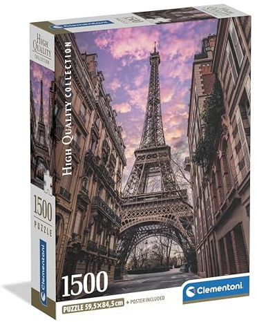 Clementoni Eiffelturm im Sonnenaufgang Puzzle 1500 Teile | Puzzle Erwachsene in 59,2 x 84,3 cm - Puzzle Erwachsene anspruchsvoll von Clementoni 31755