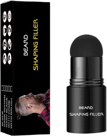 OFFIGAM Bartfüller Stift Schwarz mit Kleiner Bürste Professioneller Bartformer zum Einfachen Auftragen und Verdichten Des Bartes 1 Satz Bart Schönheits Concealer für Herren