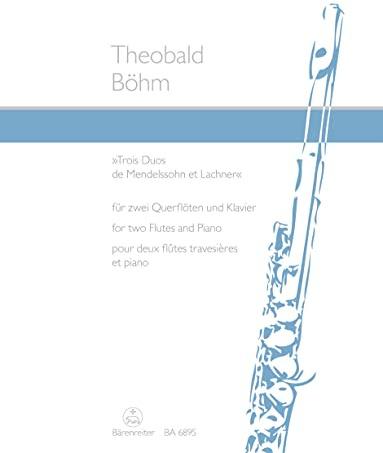Trois Duos de Mendelssohn et Lachner - 2 Flutes and Piano - Book