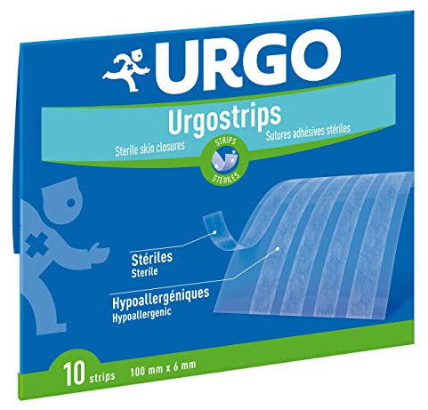Urgo - Strips - Bandelettes stérilisées prédécoupées - Support non tissé adhésif - 10 unités