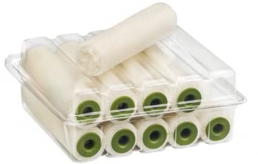 Heizkörperwalze Velours 4 mm Flor 10 cm, 200er Set Lackierwalzen | Großgebinde mit 200 schmalen Walzen à 10 cm und 4 mm Velours-Flor für Heizkörper, Zargen und Leisten im Objektbetrieb