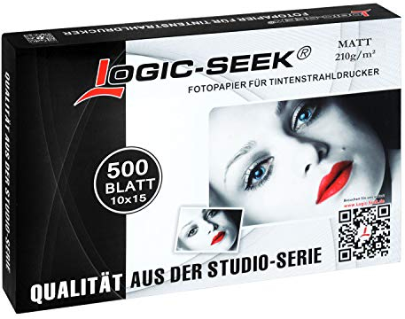 Logic-Seek Fotopapier Matt 10x15 210g/qm 500 Blatt Premium LS-F500M210
