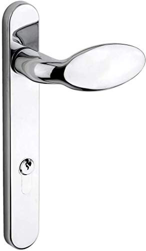 Mila Sprung Lever Pad 92pz Door Handle 211mm Screw Fix Satin Chrome