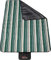 normani Outdoor Campingdecke Fleece mit Tragegriff wasserdicht isoliert Farbe Grün gestreift