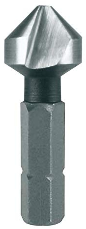 Ruko RW102313 HSS Kurzer Kegelsenker und Entgrater, 90 Grad, helles Finish, 6,3 mm Durchmesser, 31,0 mm Länge