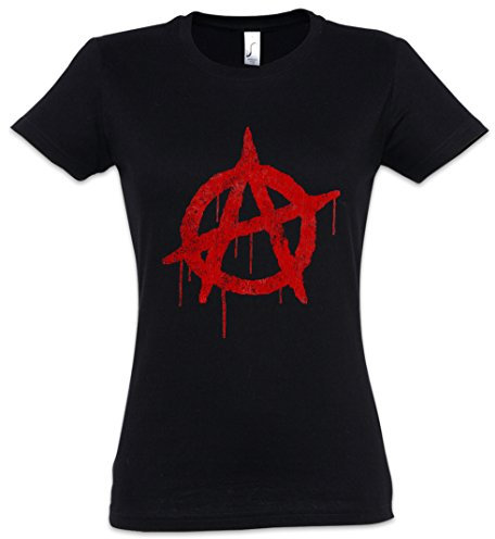 Urban Backwoods Anarchy A Vintage Logo Damen T-Shirt Schwarz Größe XS
