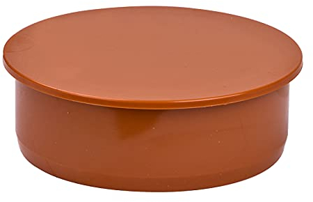 Ostendorf Bouchon à Manchon KG DN 200 - PVC Dur, Marron Orange RAL 8023, SN 4, DIN EN 13476-2, DIN EN 1401, DN200, L59mm