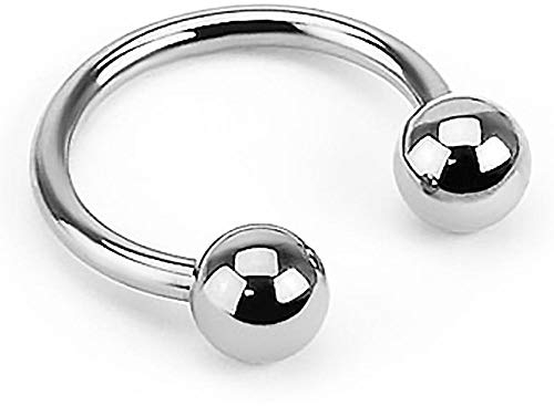 Piercing Ring Hufeisen Augenbrauen Lippen Ohr Nasen Intim Piercing Circular Barbell Silber 1,6 mm 10 mm