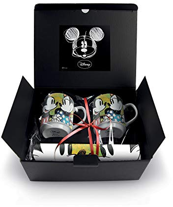 Egan WMSET/23 Set Mug Sweet Love e Tovaglietta, Porcellana, Verde, 4 Pezzi, 2 unità, 350 ml