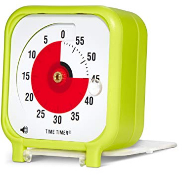Time Timer Pocket Hellgrün 8x8 cm Visueller Timer, ein 60-Minuten-Countdown-Timer für Kinder, Klassenzimmer, Besprechungen, Küchenuhr, Erwachsenenbüro und Heimunterricht-Tool mit lautlosem Betrieb