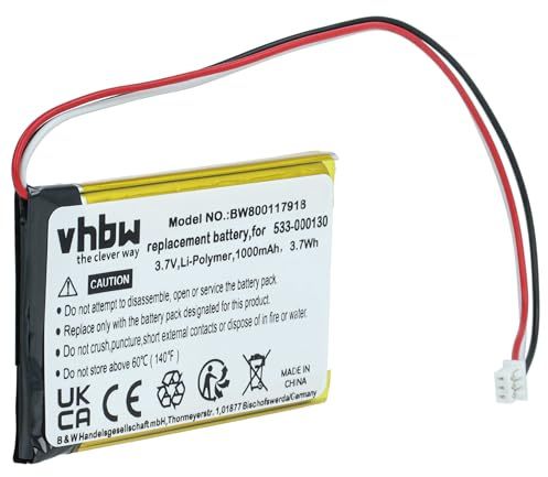 vhbw Batterie Compatible avec Logitech G403, G900, G903, G703 Souris sans-Fil (1000mAh, 3,7V, Li-polymère)