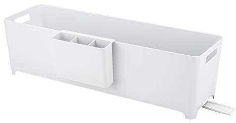 YAMAZAKI 4314 Tower Slim Dish Drainer, White, ABS Resin, 55.5 x 16.5 x 16 cm