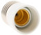 Zenitech - Adaptateur de Douille E27 vers E14 - Compatible avec Ampoules à Culot E14 - Idéal pour Maison et Bureau - Installation Facile - Blanc - 5 cm