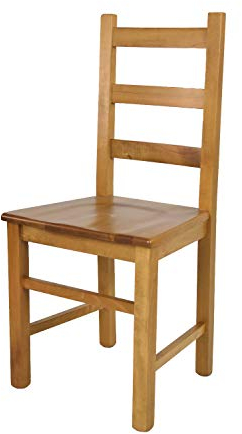 t m c s Tommychairs - Stuhl Rustica für Küche und Esszimmer, Robuste Struktur aus Buchenholz, in der Farbe Eichenholz lackiert und Sitzfläche aus Holz