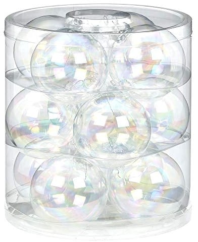 Inge-glas Weihnachtsk 8cm/12Stk. Irisierend